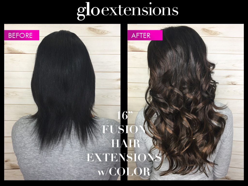 Before and After Fusion Hair Extensions – Glo Extensions Denver Before and After Fusion Hair Extensions - Glo Extensions Denver
