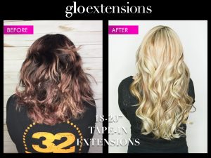 Tape In Hair Extensions Transformation - GLo Extensions Denver Salon