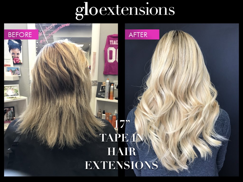 TapeIn Hair Extensions Denver. Hotheads Hair Extensions at Glo