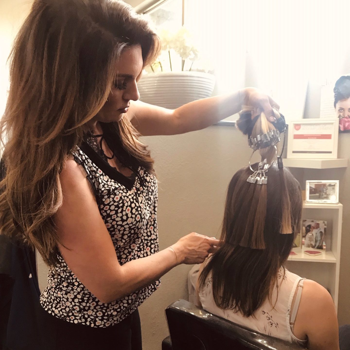 hair extensions consultation at Glo salon denver hair extensions consultation at Glo salon denver