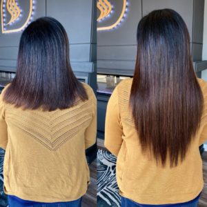 18 in brunette fusion extensions glo extensions denver