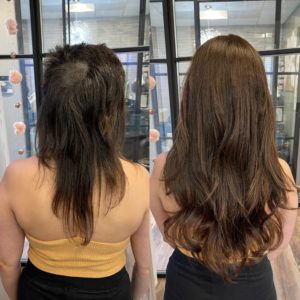 21 in hairtalk tape ins and topper glo extensions denver