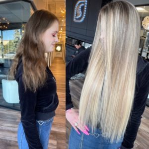 Fusion Hair Extensions 25 inch Hairtalk fusions Denver Glo Heather