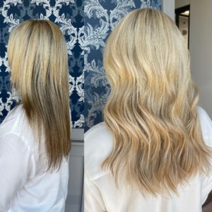 16 inch great lengths without any hair color back