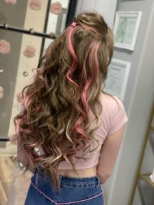 pink accents with 20 strands