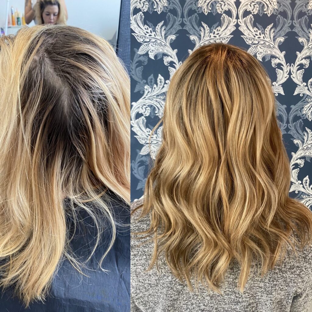 dimensional blonde hair color by Jaylah glo extensions denver