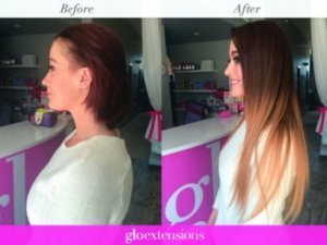 BEFORE AND AFTER - 20" Clip-In Hair Extensions - glo extensions denver Glo Extensions Denver