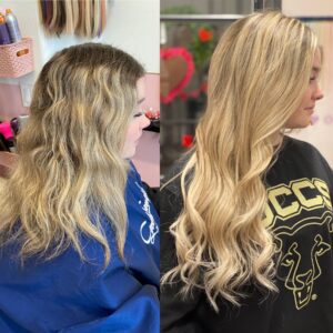 18 wefts by Jordan at glo extensions denver