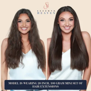 Decadent Chocolate Brown Hair Extensions Before After Katie Front View Seventh Heaven