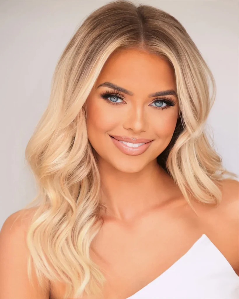 Rooted Blonde Clip In hair extensions by Glo