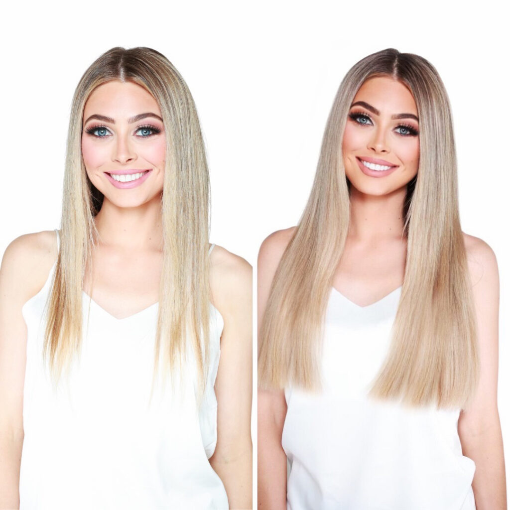 Luxury Clip In Hair Extensions by Glo Kirby B & A Front 16 inch 120 grams